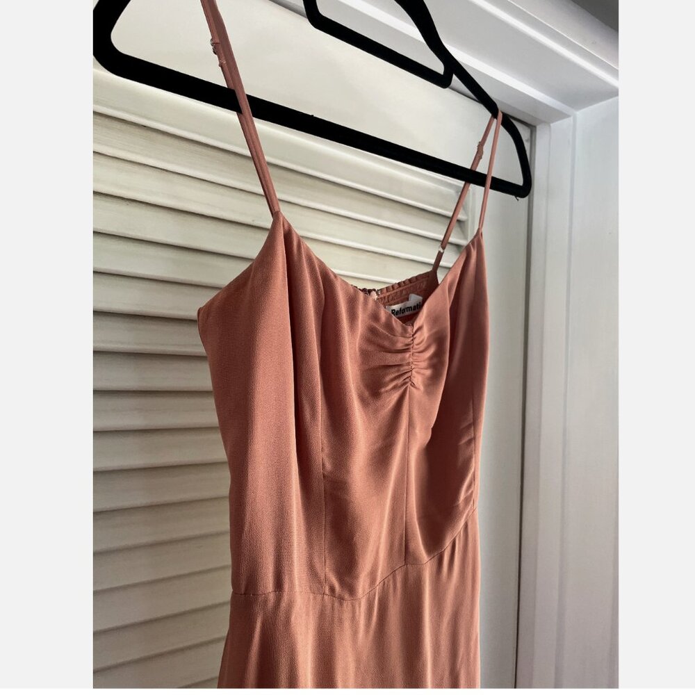 Reformation Emersyn Midi Dress in Praline Size 2 - Picture 5 of 16